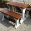 Betonový stůl s dřevěnou deskou BS I